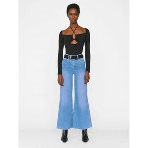 FRAME Le Palazzo Crop Wide Leg Jeans Jonah Wash Size 28 New Without Tags